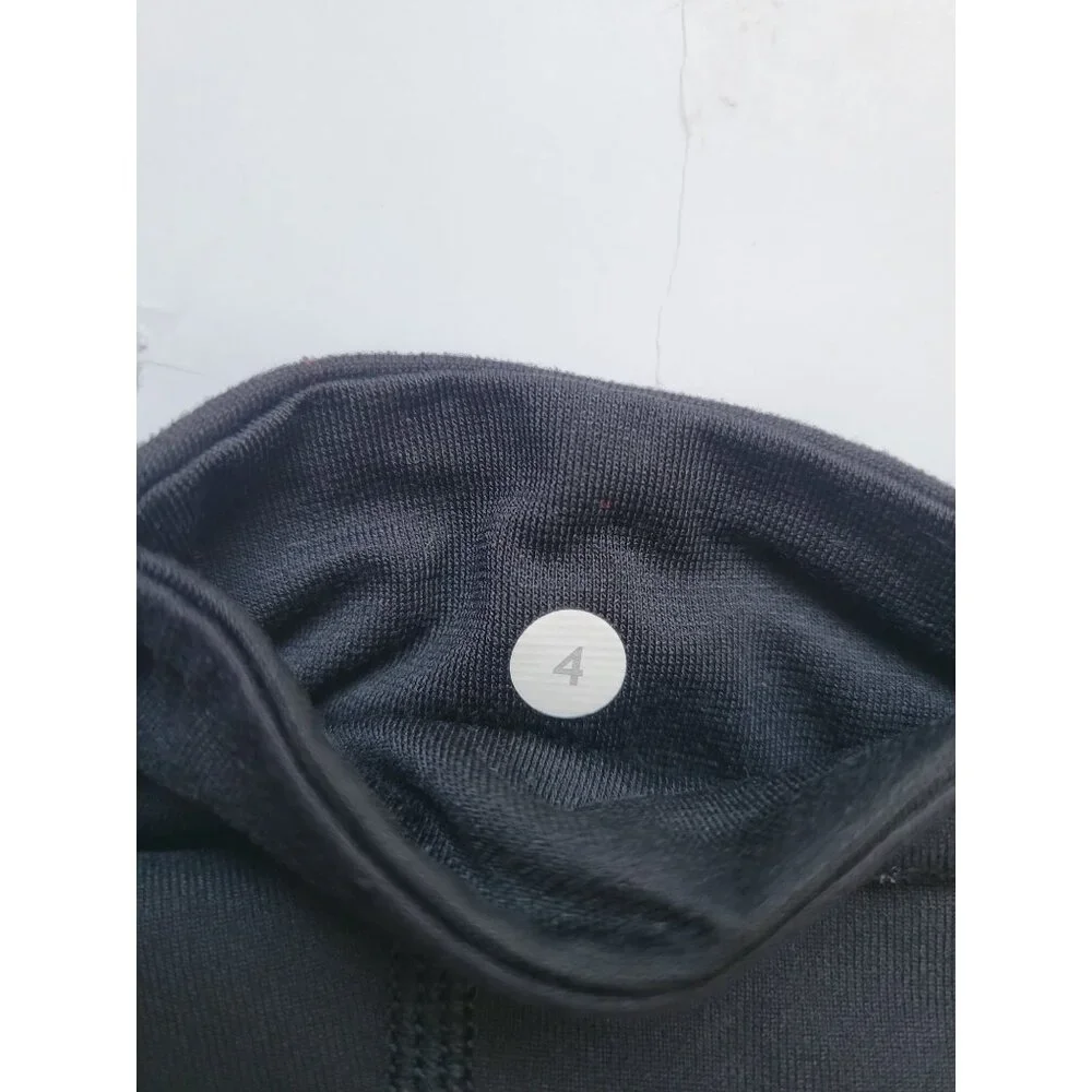 Lululemon Black Cropped Sheer Leggings Size 4 Workout Gym Active Wear Casual - Picture 7 of 7